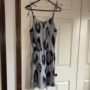 Stylish Gray and Black leopard print Women's Dress